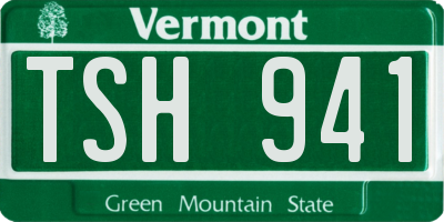 VT license plate TSH941