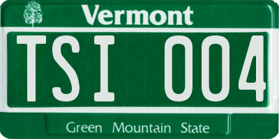 VT license plate TSI004