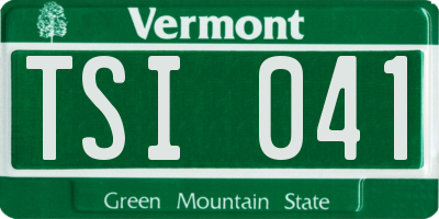 VT license plate TSI041