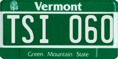 VT license plate TSI060