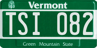 VT license plate TSI082