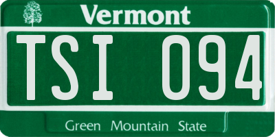 VT license plate TSI094