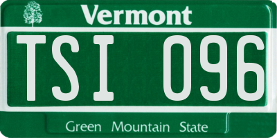 VT license plate TSI096
