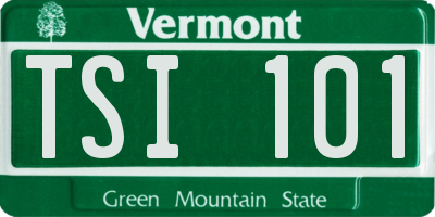VT license plate TSI101