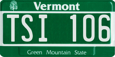 VT license plate TSI106