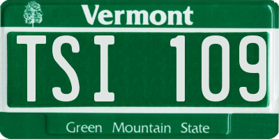 VT license plate TSI109
