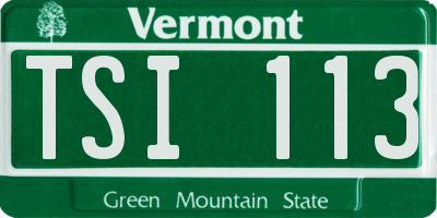 VT license plate TSI113