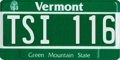 VT license plate TSI116