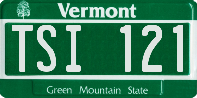 VT license plate TSI121