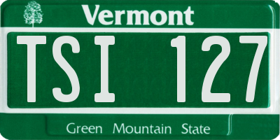 VT license plate TSI127