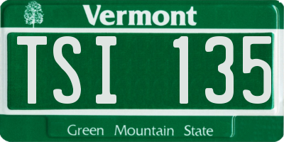 VT license plate TSI135