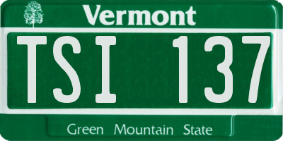 VT license plate TSI137
