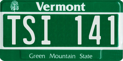 VT license plate TSI141
