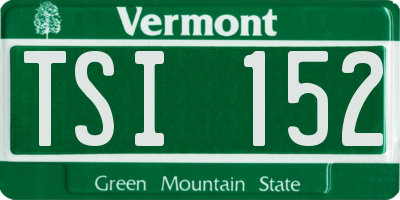 VT license plate TSI152