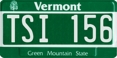 VT license plate TSI156