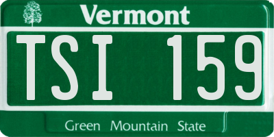 VT license plate TSI159