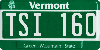 VT license plate TSI160