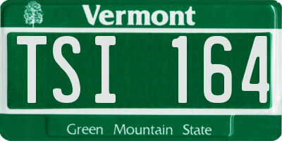 VT license plate TSI164