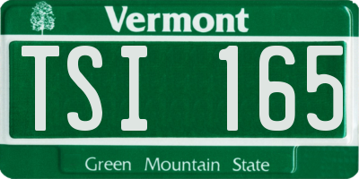 VT license plate TSI165