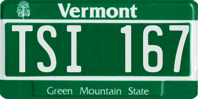 VT license plate TSI167
