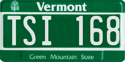 VT license plate TSI168