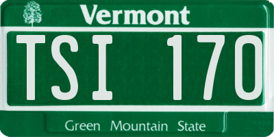 VT license plate TSI170