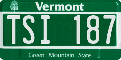 VT license plate TSI187