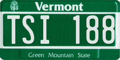 VT license plate TSI188