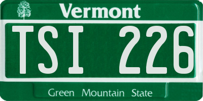 VT license plate TSI226