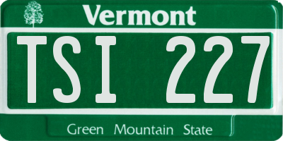 VT license plate TSI227