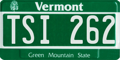 VT license plate TSI262