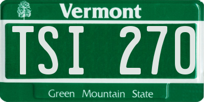 VT license plate TSI270