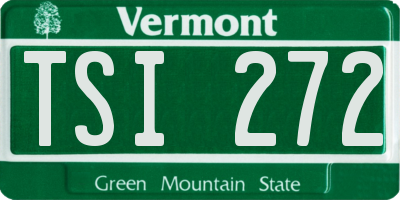 VT license plate TSI272