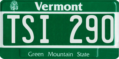 VT license plate TSI290