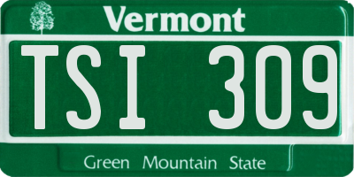 VT license plate TSI309