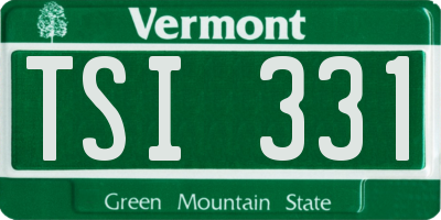 VT license plate TSI331
