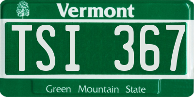 VT license plate TSI367