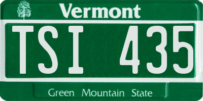 VT license plate TSI435