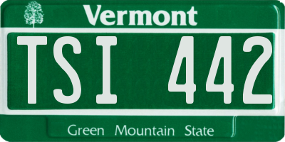 VT license plate TSI442