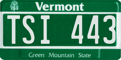 VT license plate TSI443
