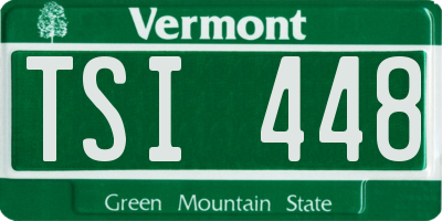 VT license plate TSI448