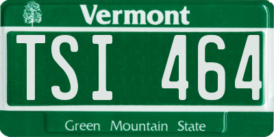 VT license plate TSI464