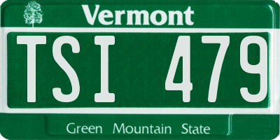 VT license plate TSI479