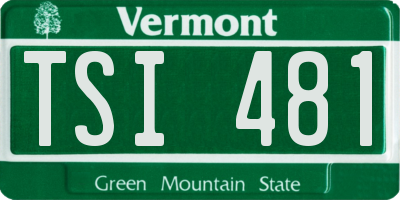 VT license plate TSI481