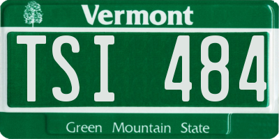 VT license plate TSI484