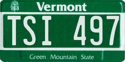 VT license plate TSI497