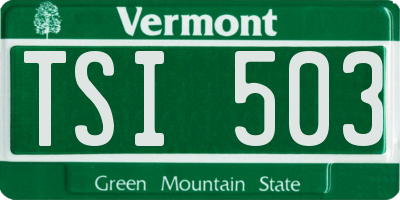 VT license plate TSI503