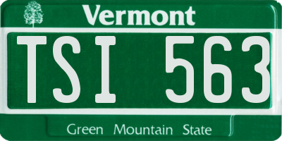 VT license plate TSI563