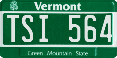 VT license plate TSI564