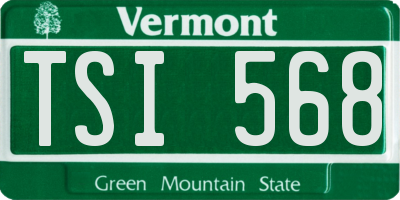 VT license plate TSI568